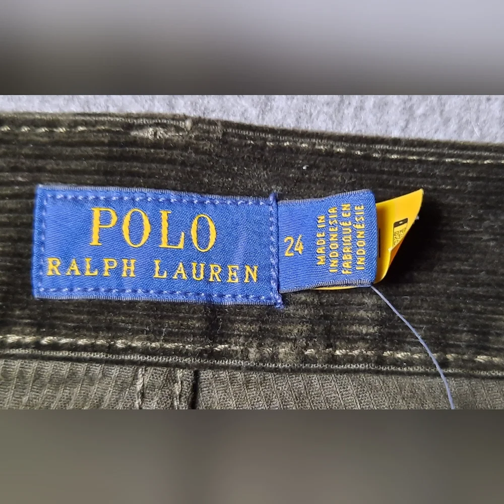 NWT! Polo Ralph Lauren Pants Womans 24 Green Corduroy Straight Preppy Classic - Picture 13 of 16